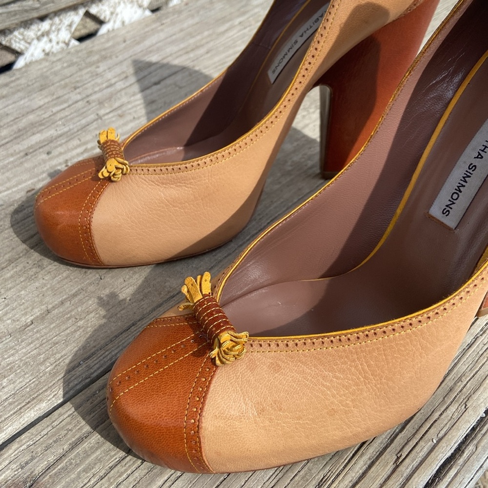 Tabitha Simmons Dixie Two-Tone Platform High Heel… - image 8